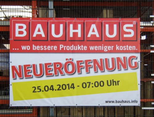 Bauhaus Stellingen - Neueröffnung am 25. April 2014 um 7:00 Uhr